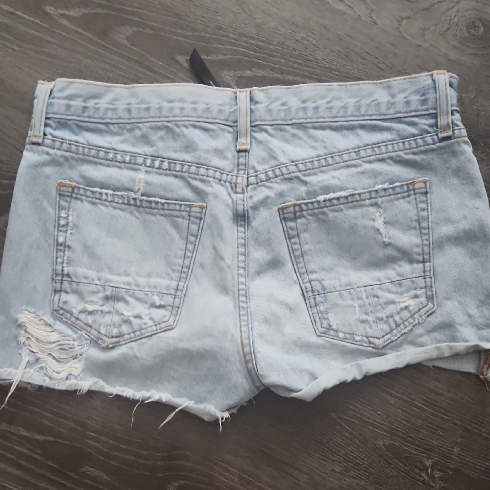 Light Blue Denim Women Shorts